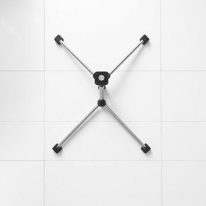 Base de cruz plegable para fly banner en interior